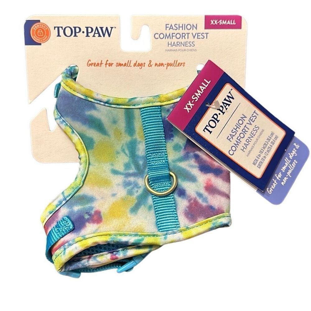 Top  Paw Tie-Dye Comfort Fashion Harness/Vest (XXS)